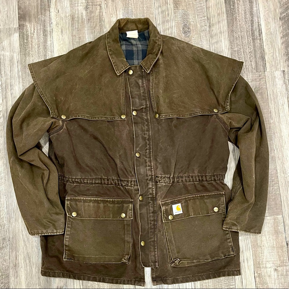 Retired Vintage Carhartt Duster Ranch Jacket Coat XL Men’s Brown